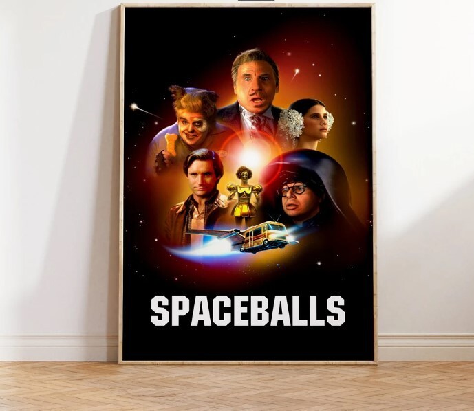 Star Wars and Spaceballs Crossover Sci-Fi Comedy Wall Art Poster 7