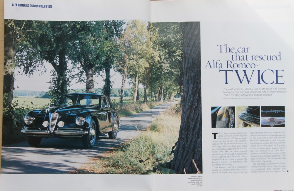 CC 2004 magazine article: ALFA ROMEO 6C 2500SS VILLA D'ESTE, driven