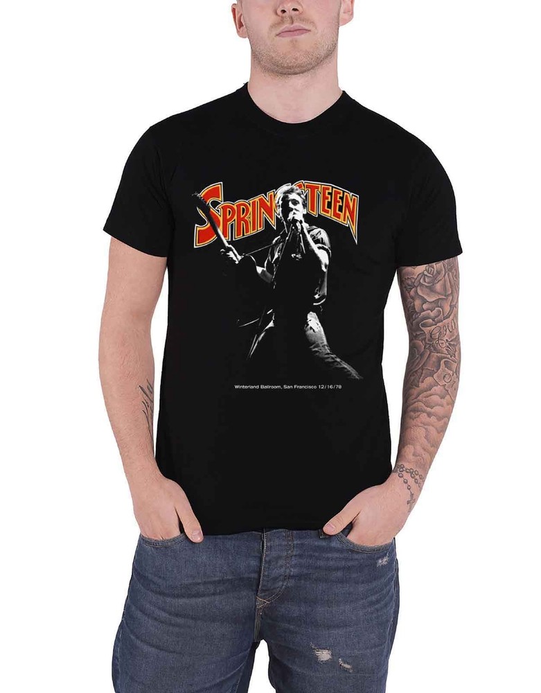 Bruce Springsteen Winterland Ballroom Official Black Mens T Shirt