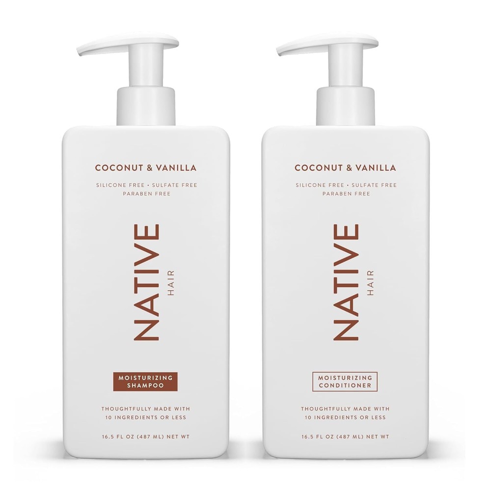 Sulfate-Free Native Coconut Vanilla Shampoo & Conditioner Set 2-Pack