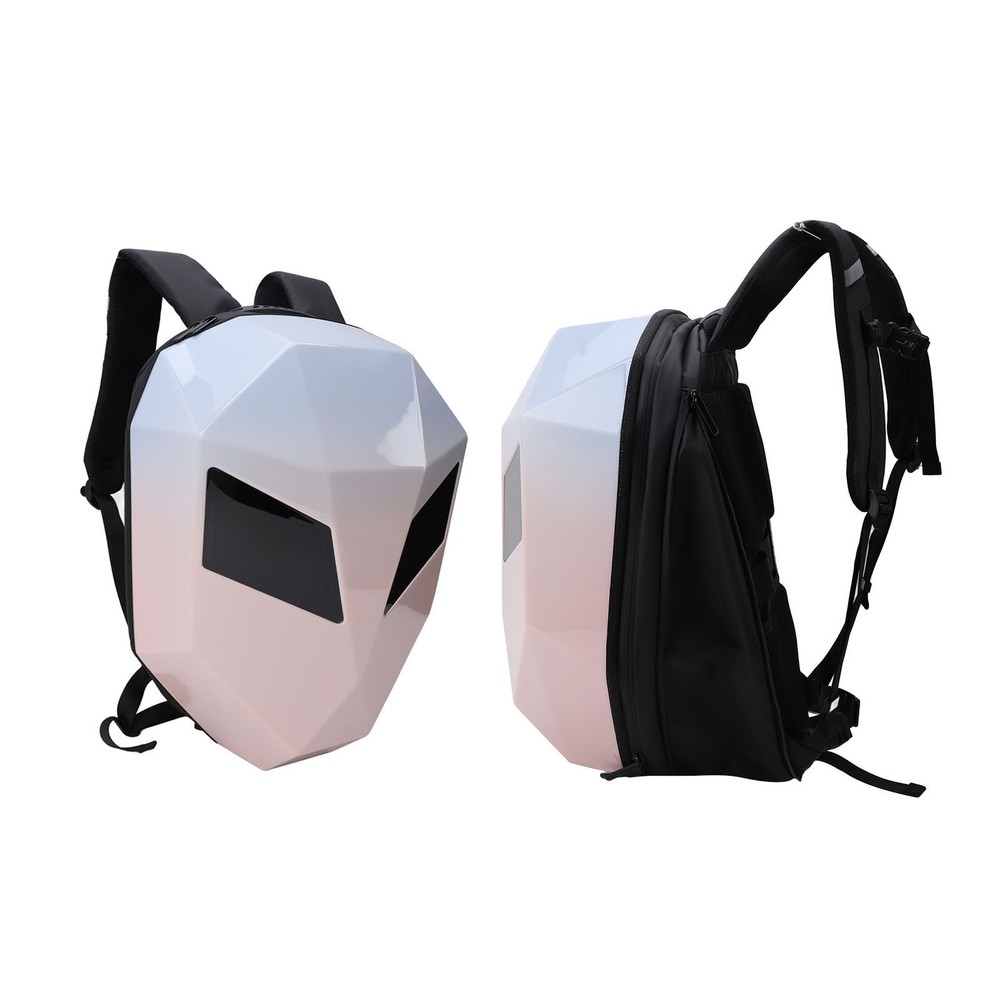 LED Riding Backpack Mobile APP Control Hard Case Luggage Laptop Storage Bag U HG