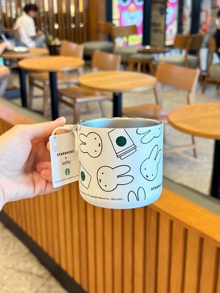 Starbucks Miffy Collaboration Stainless Steel Mug  Limited Edition 12 oz