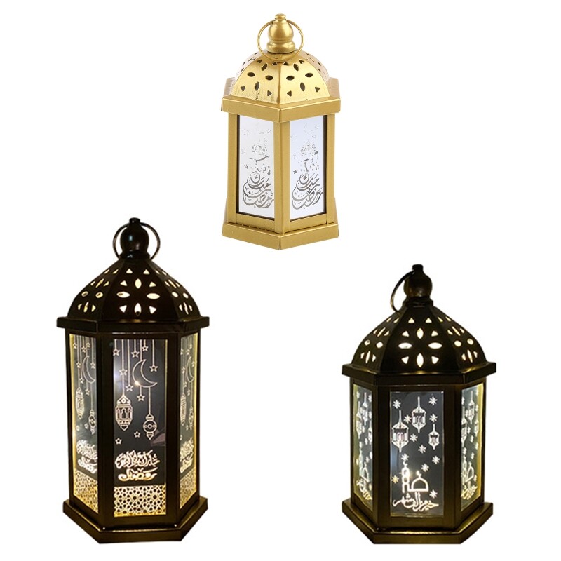 Retro Elegant Ramadan Hanging Light Eid Mubarak Hand Lamp Eid Ramadan