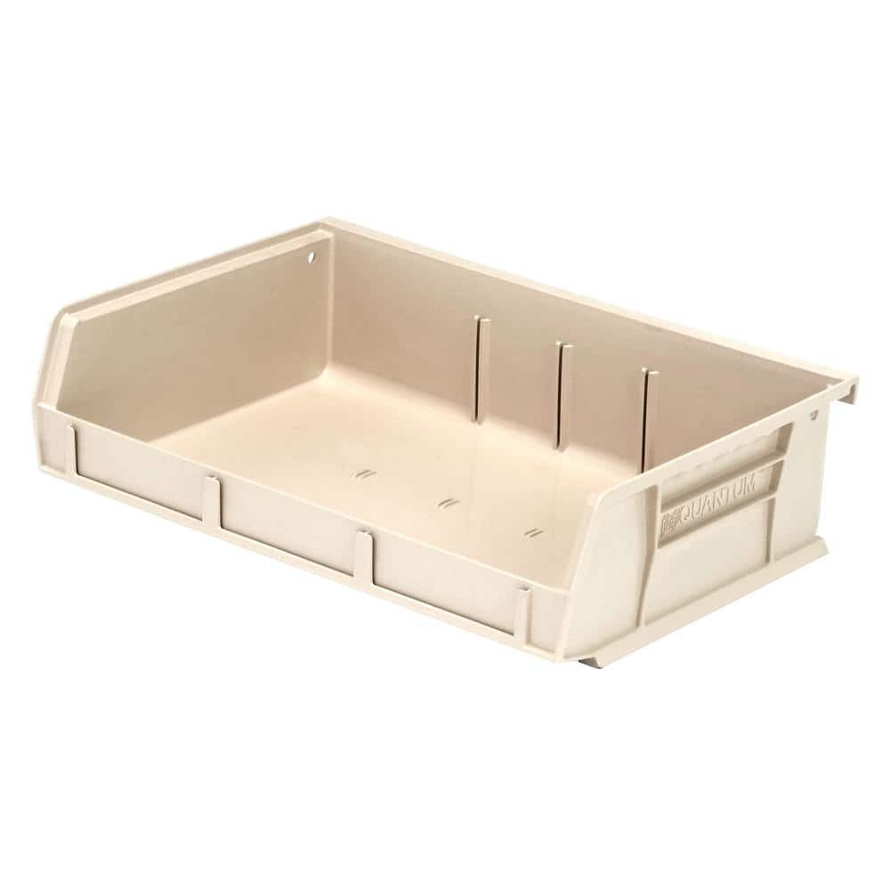 Ultra Series 2.11 qt. Stack and Hang Bin in Ivory(8-Pack)