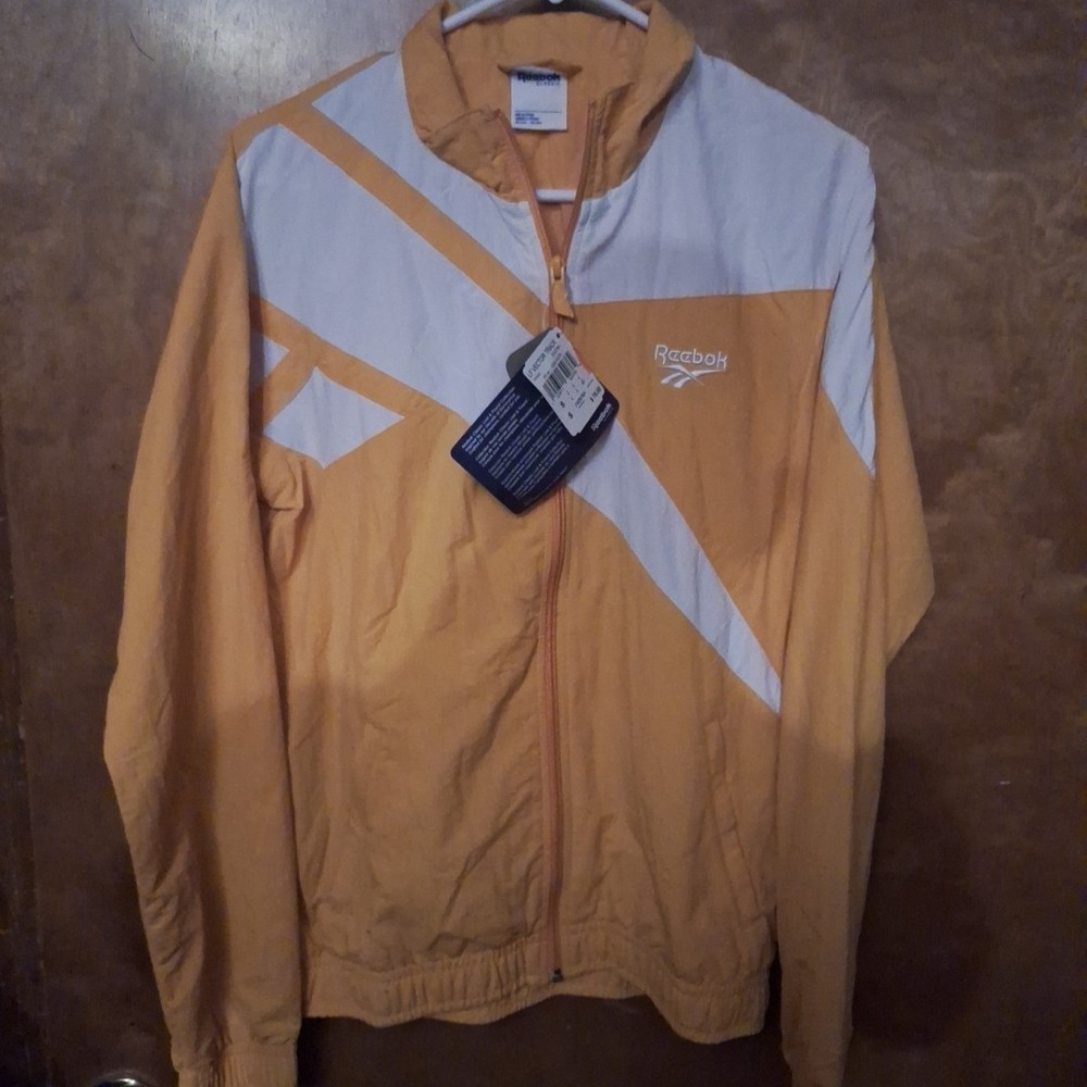 Reebok mens yellow Mustard and white jacket S