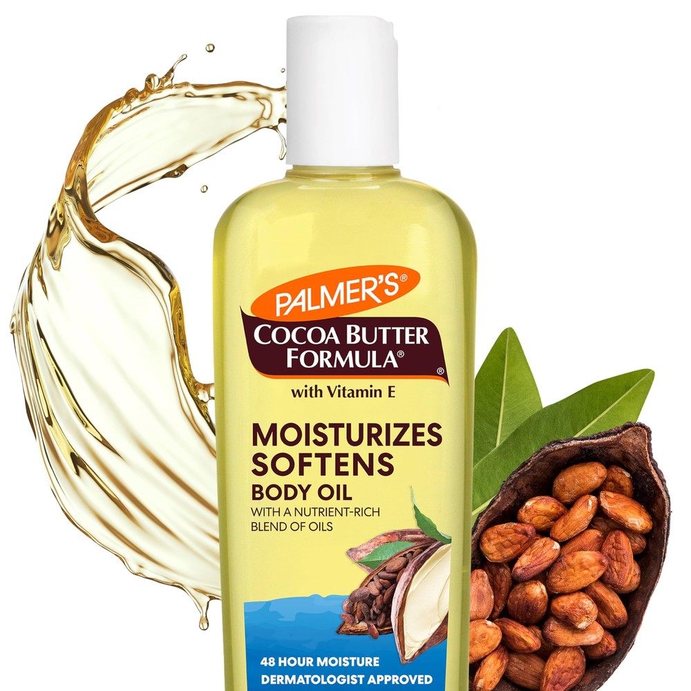 Cocoa Butter Moisturizing Body Oil with Vitamin E Radiant Looking Glow and Sk...