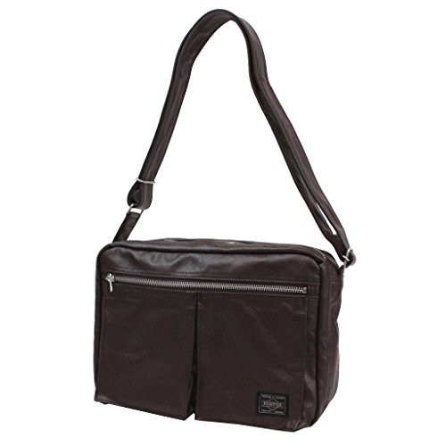 Yoshida PORTER Freestyle Brown Leather Shoulder Bag L New