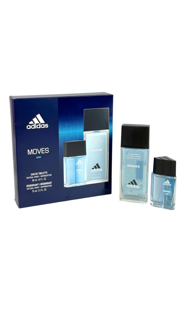 Adidas Moves Fragrance Gift Set Eau de Toilette and Deodorant Spray for Men