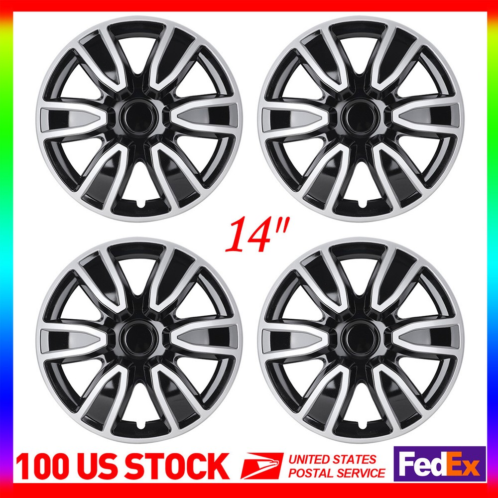 14 Inch 4PCS Wheel Covers Rim Snap On Full Hub Caps fit For Chevrolet Dodge