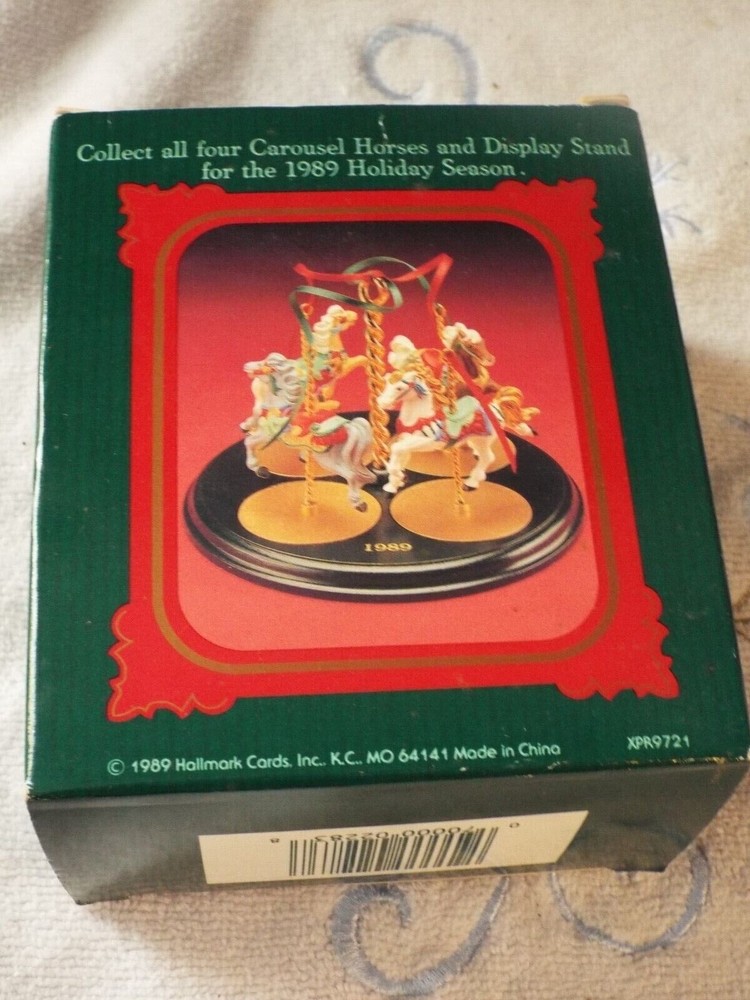 Christmas Carousel Horse 1989 Halmark: Horse's Star, Ginger, Snow, Holly
