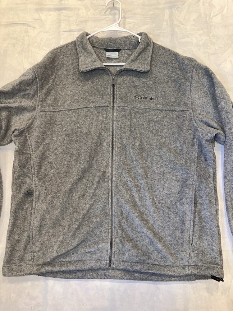 Columbia Men's XL Gray Fleece Full-Zip Mock Neck Jacket