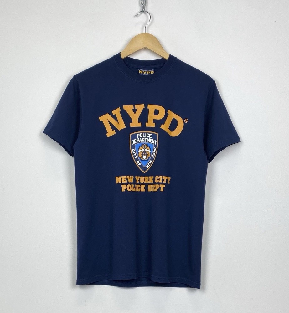 NYPD New York City Police Department T-Shirt Men’s Size M Blue Top 90’s Big Logo