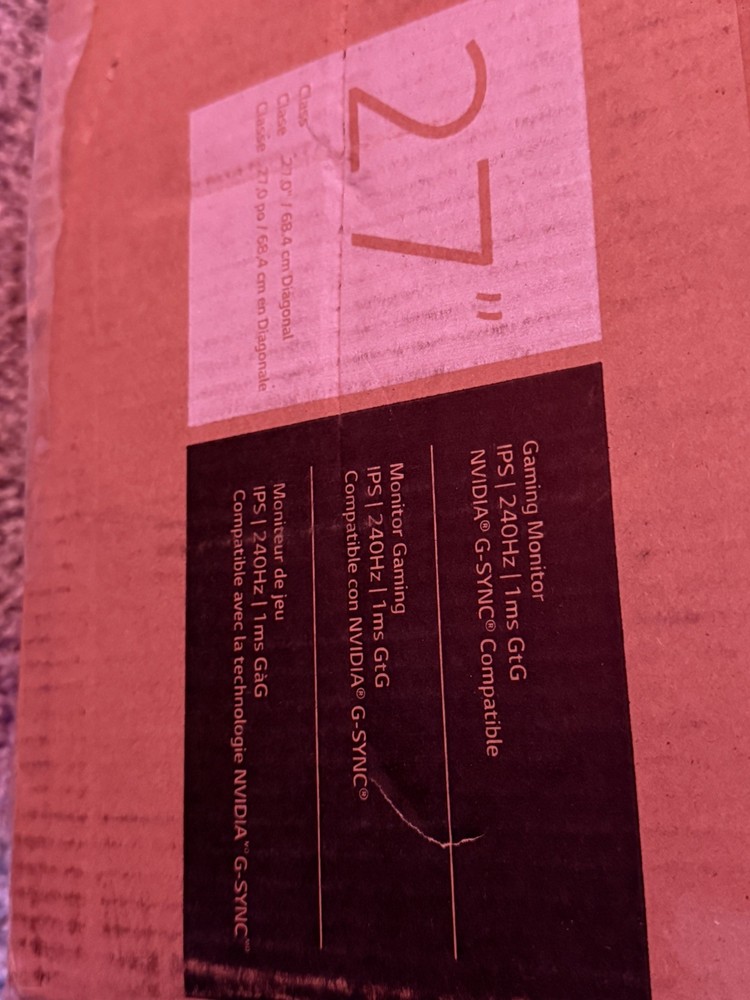 LG Ultra gear Gaming Monitor With Stand 27GL83A Brand New!! QHD!