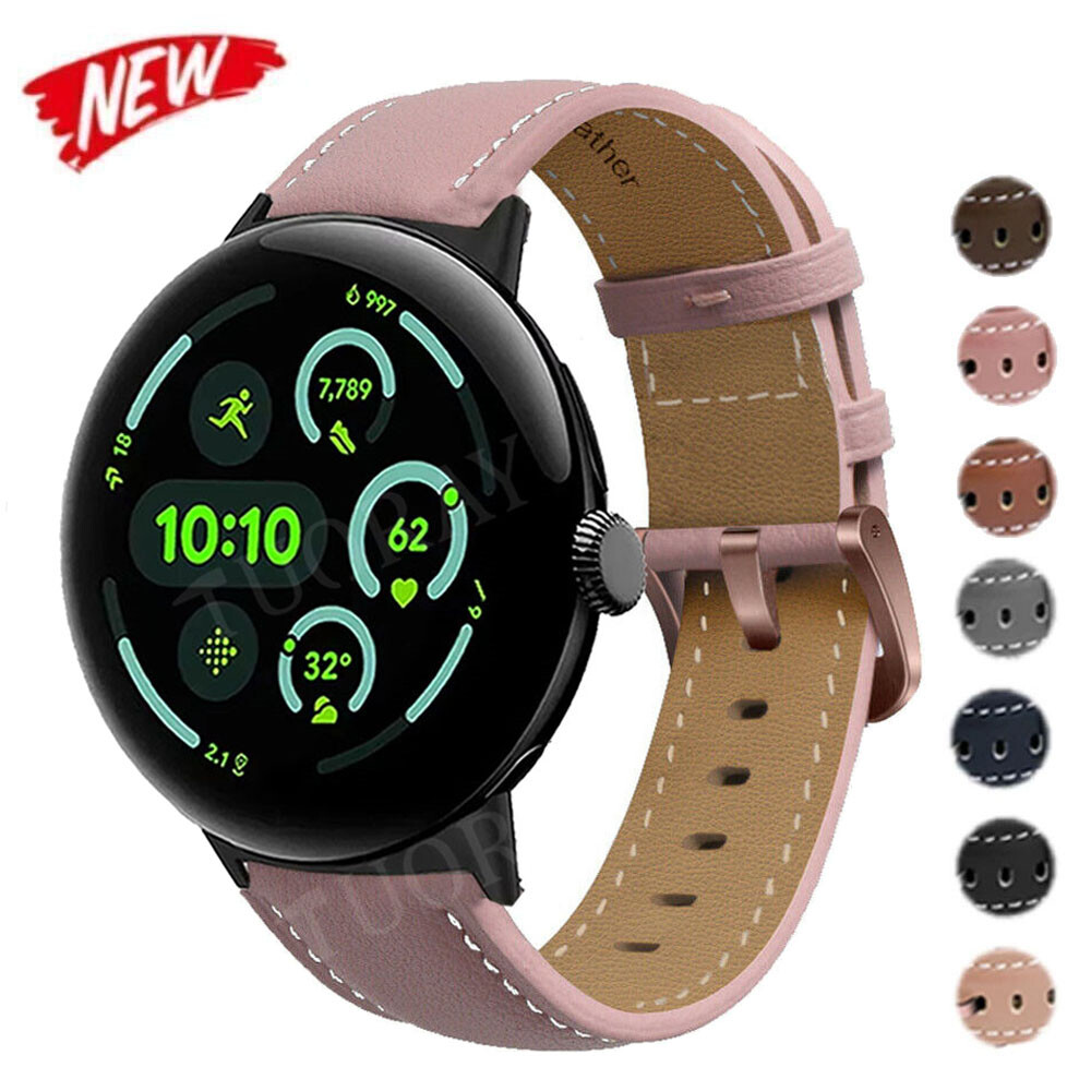 Strap For Google Pixel Watch 3 45mm/Watch 3 2 1 41mm Leather Band Replacement