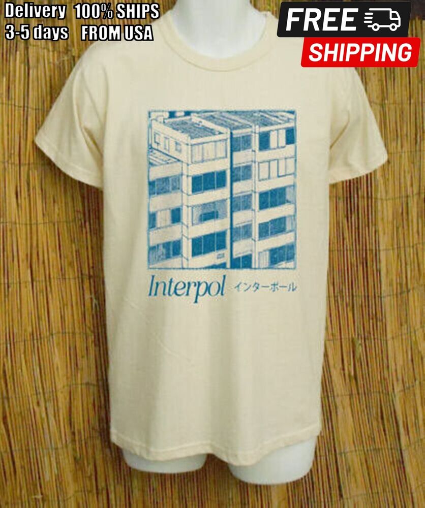 Interpol rock band t shirt  white color t shirt 100 cotton TE7166