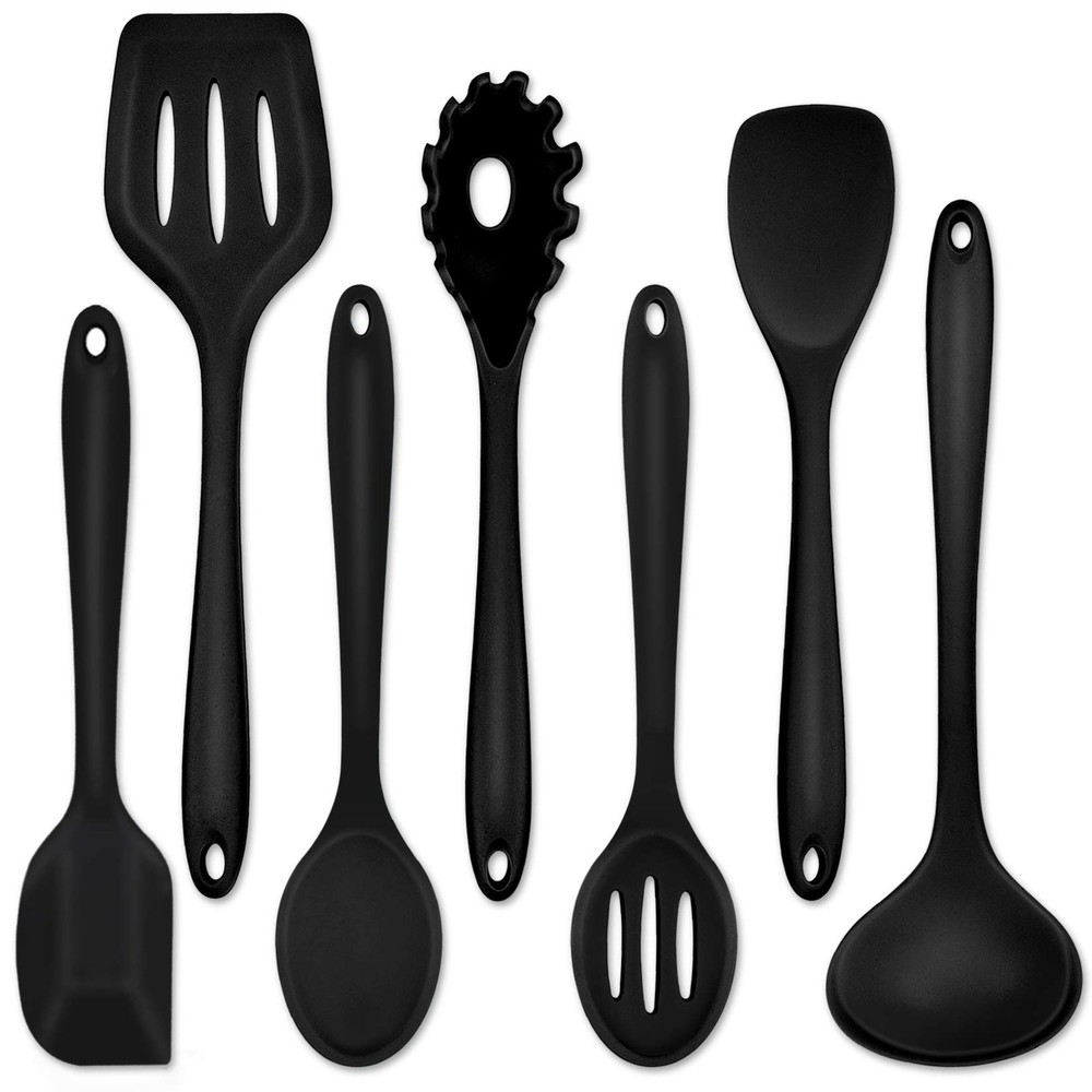 Kitchen Cooking Utensils Set of 7, Heat-proof Cooking Utensil Kitchen Spatula...