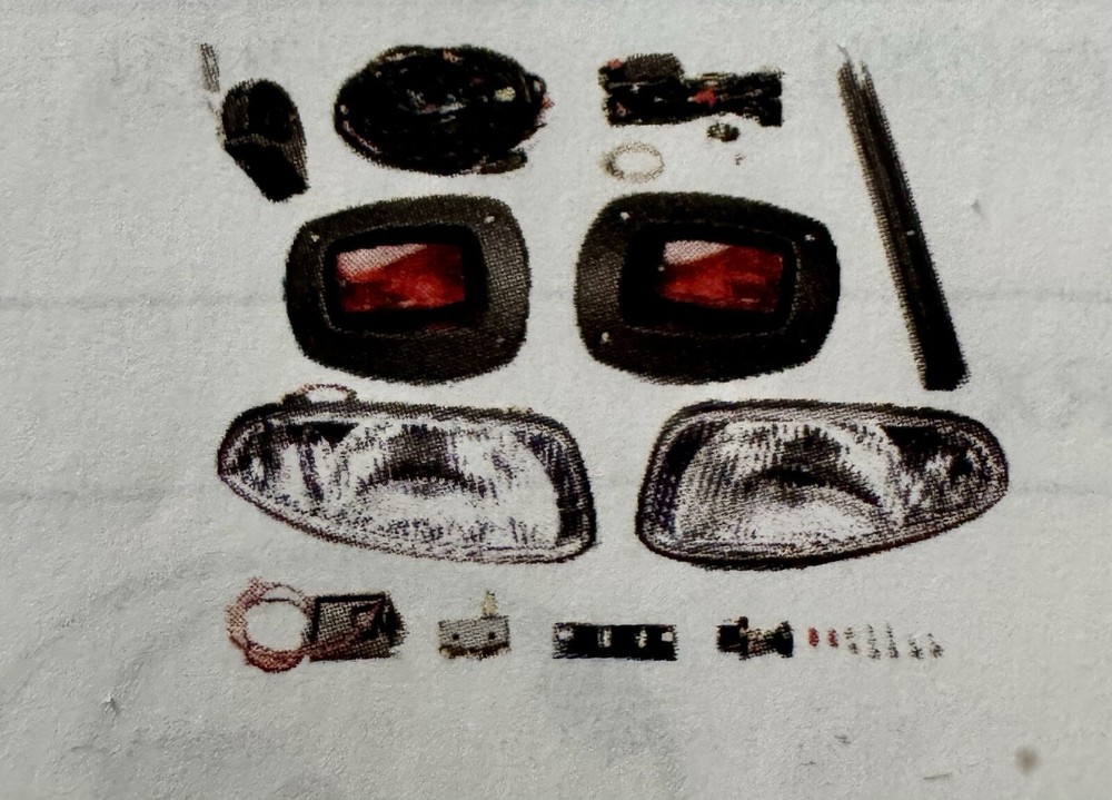 EZGO Gas RXV Street Light Kit with Head Tail Turn Brake Lights 2008-2015 Golf Cart