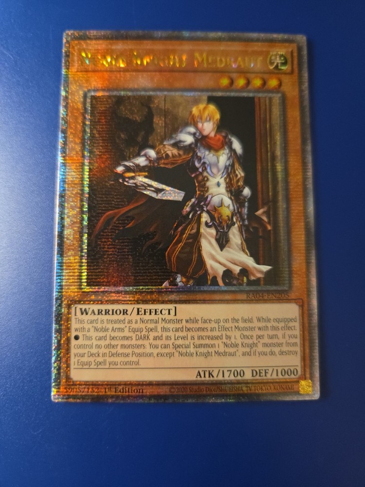 Noble Knight Medraut Quarter Century Secret Rare RA04-EN205 Stampede 1st Edition