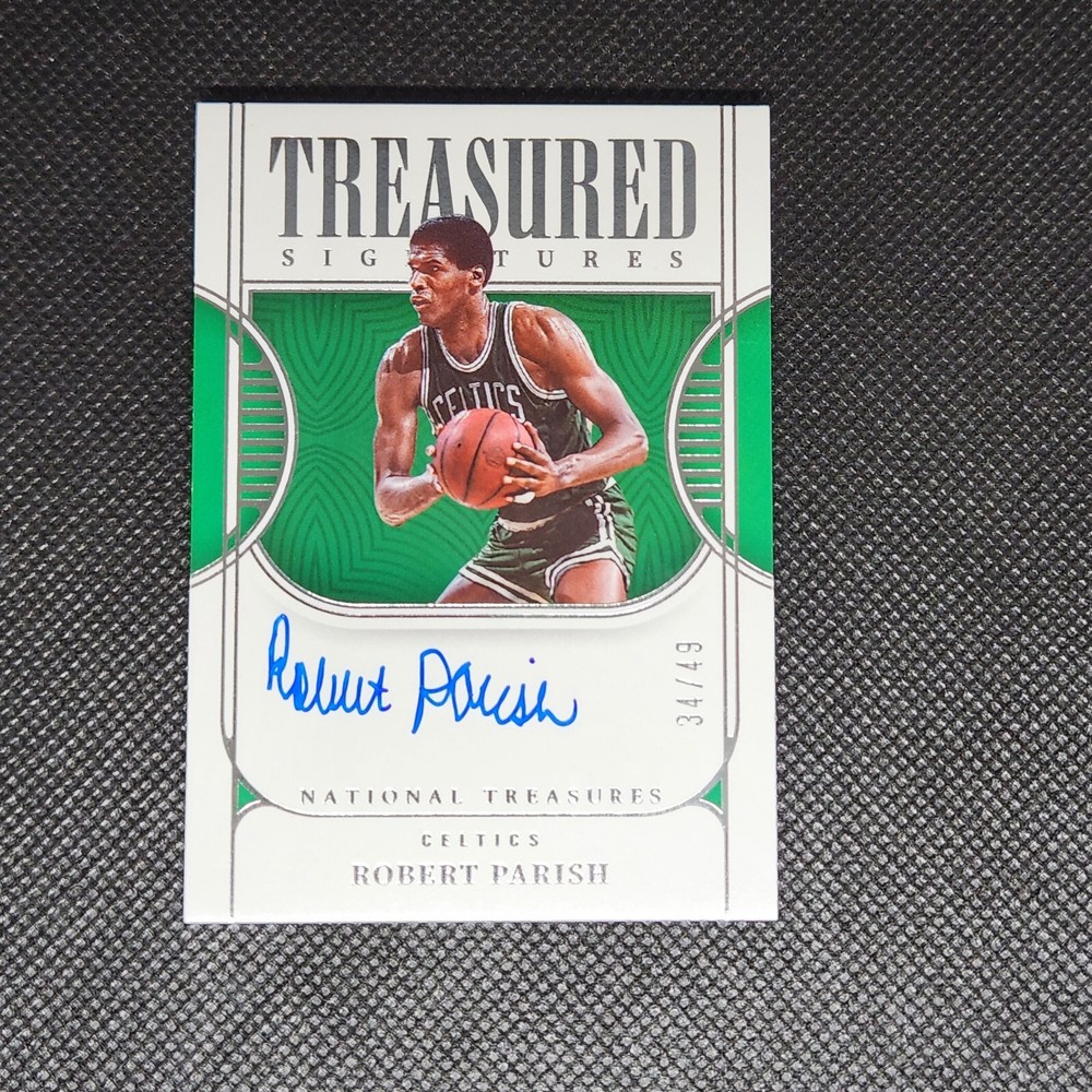 2022-23 Panini National Treasures Treasured Robert Parish Signatures /49 Celtics
