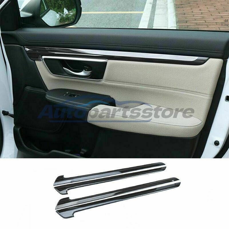 Black Stainless Inner Door Panel Molding Strip Trim For Honda CR-V CRV 2017-2021