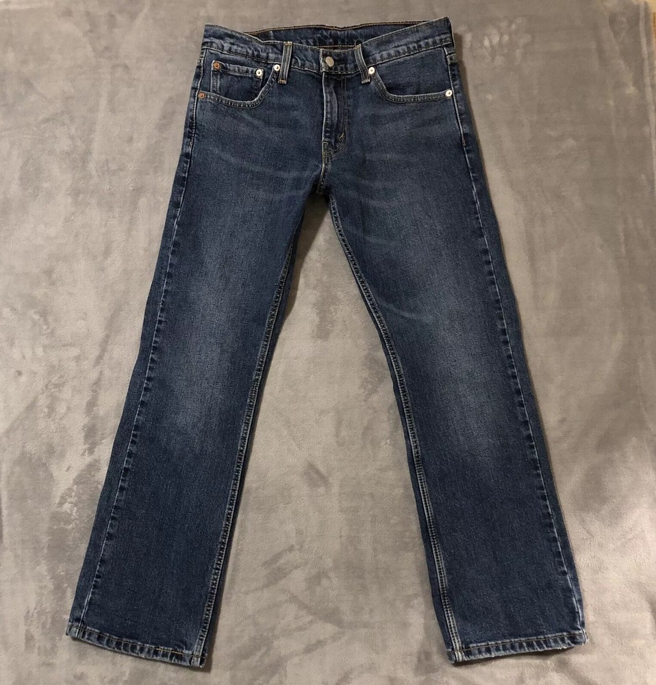 Levis 527 Jeans Mens 31x30 Slim Boot Cut Low Rise Blue Denim Measure 32x29.5