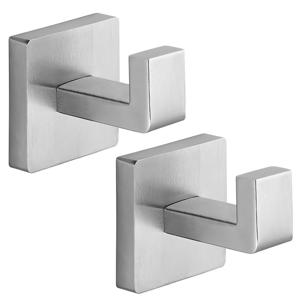 Towel Hooks Robe Hook Coat Hook Stainless Steel Heavy Duty Bathrooms Square H...