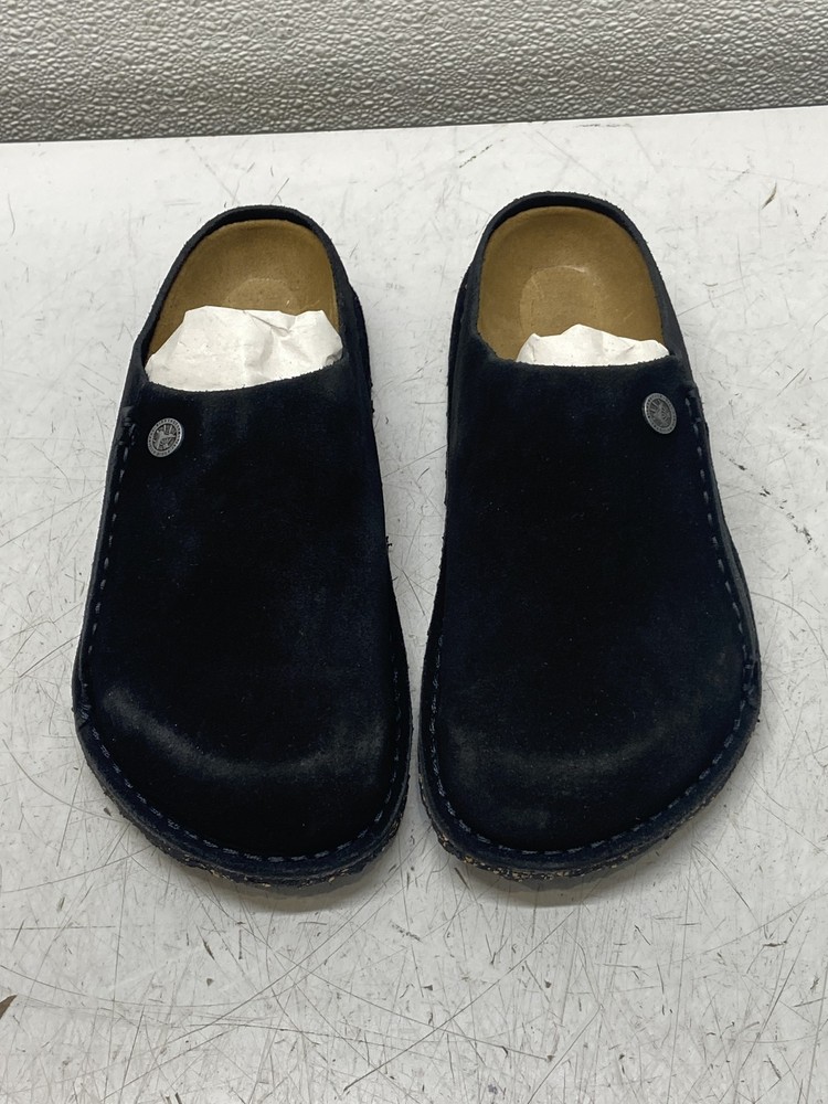 Birkenstock Zermatt Premium Suede Unisex W8/M6 Black Clog Slip Ons 1025138