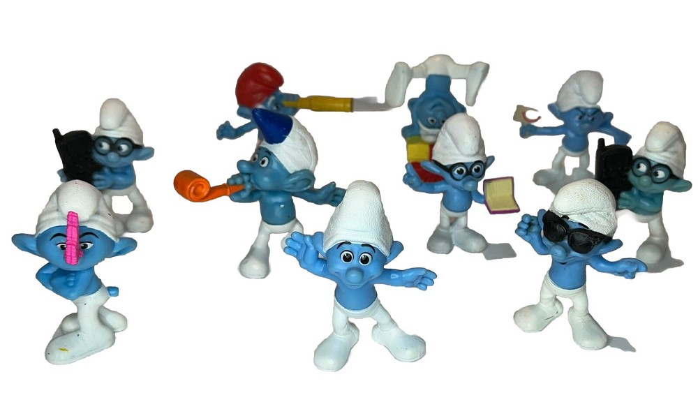 The Smurfs Movie (2011) Smurfs 2 (2013) McDonald’s Happy Meal Toys Lot Of 10