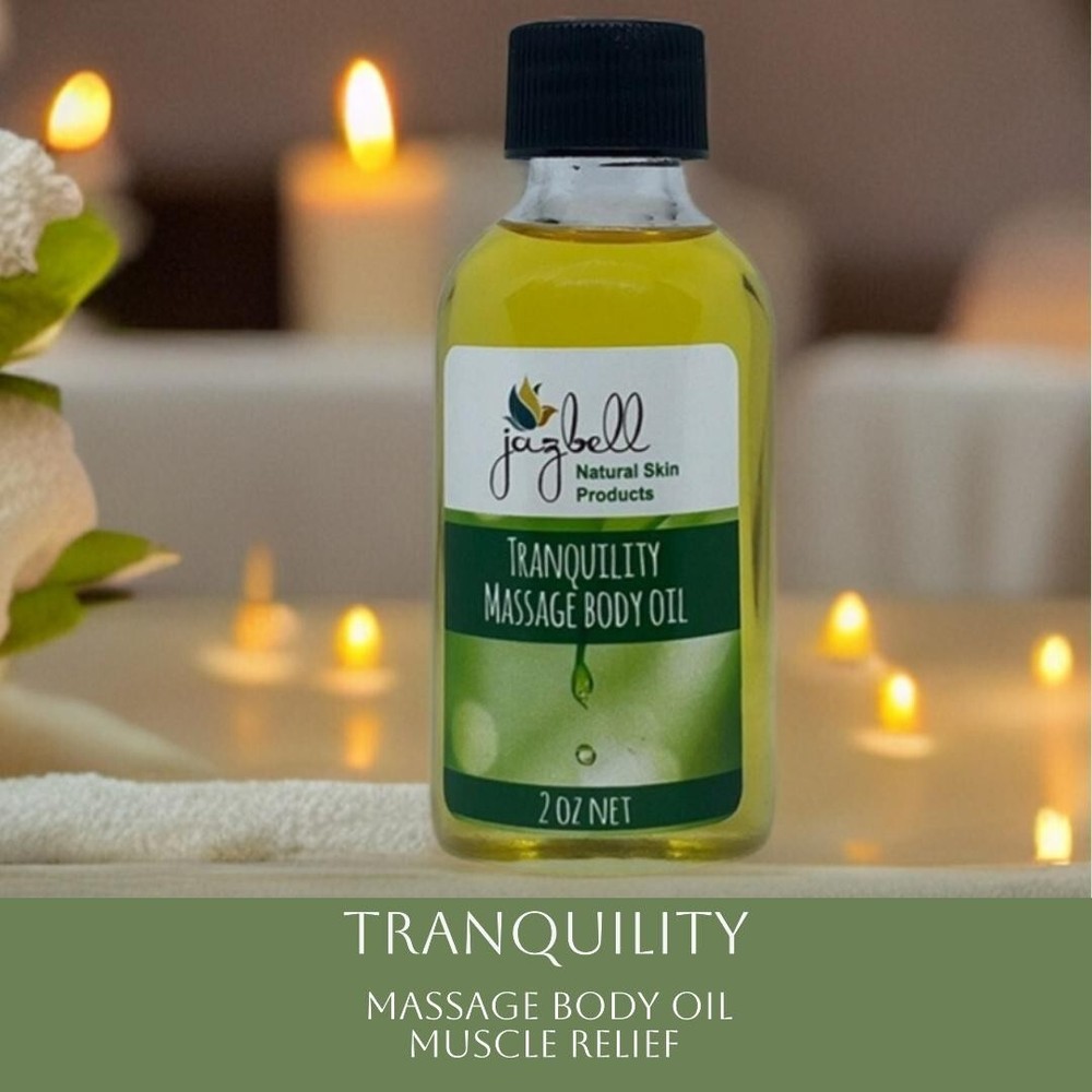 Relaxing Tranquility Massage Body Oil for Sore Muscles 2oz
