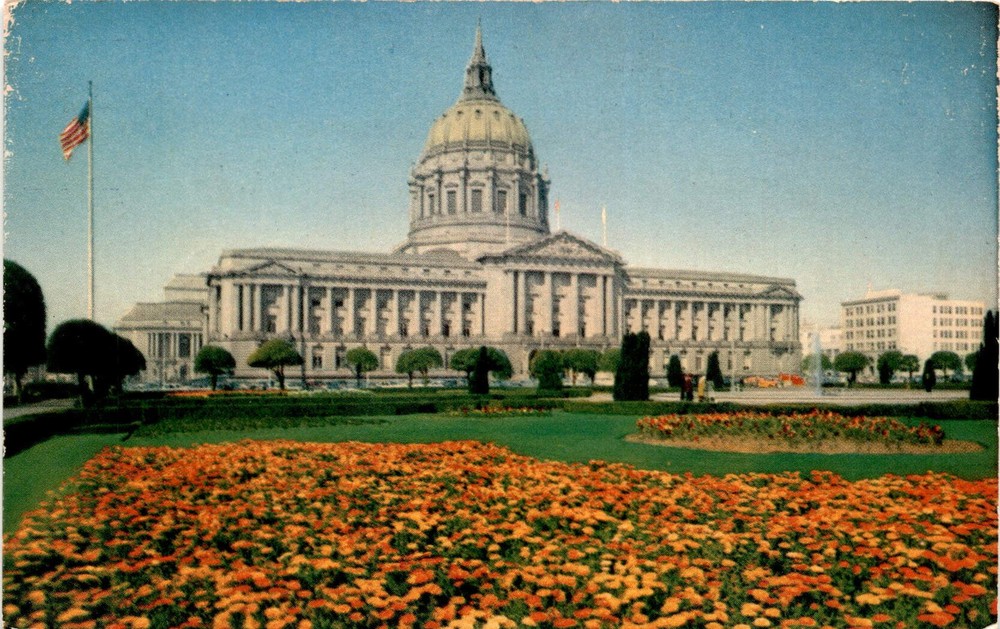 CITY HALL, SAN FRANCISCO, CALIFORNIA, CIVIC CENTER, Postcard