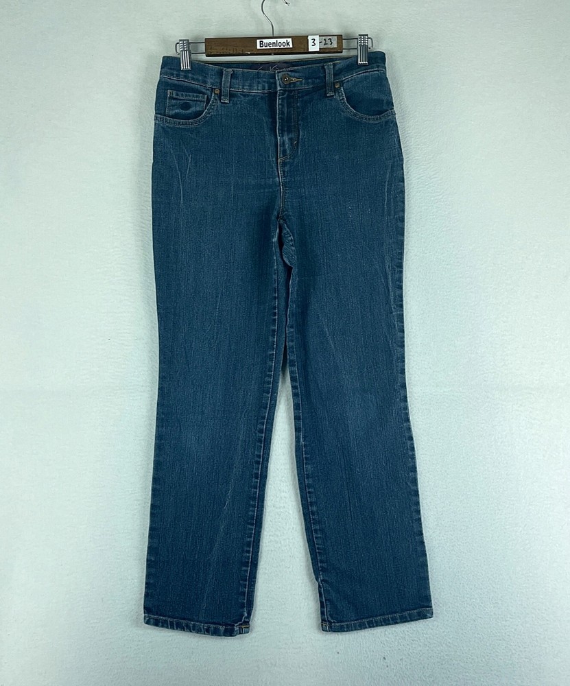 Gloria Vanderbilt Amanda Women’s Mid Rise Straight Blue Jeans Size 6 29x28