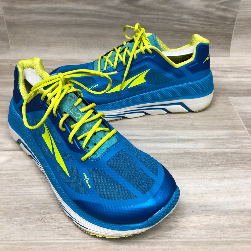 ALTRA Women’s Duo Road Running Shoes Foot Shape Blue Neon Yellow Size 7 MINT
