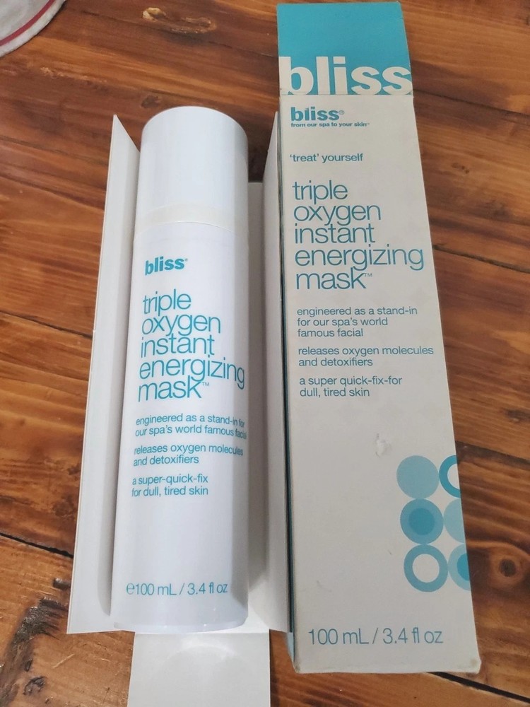 Bliss Triple Oxygen Foaming Mask 3.4 oz Energizing Facial Treatment New