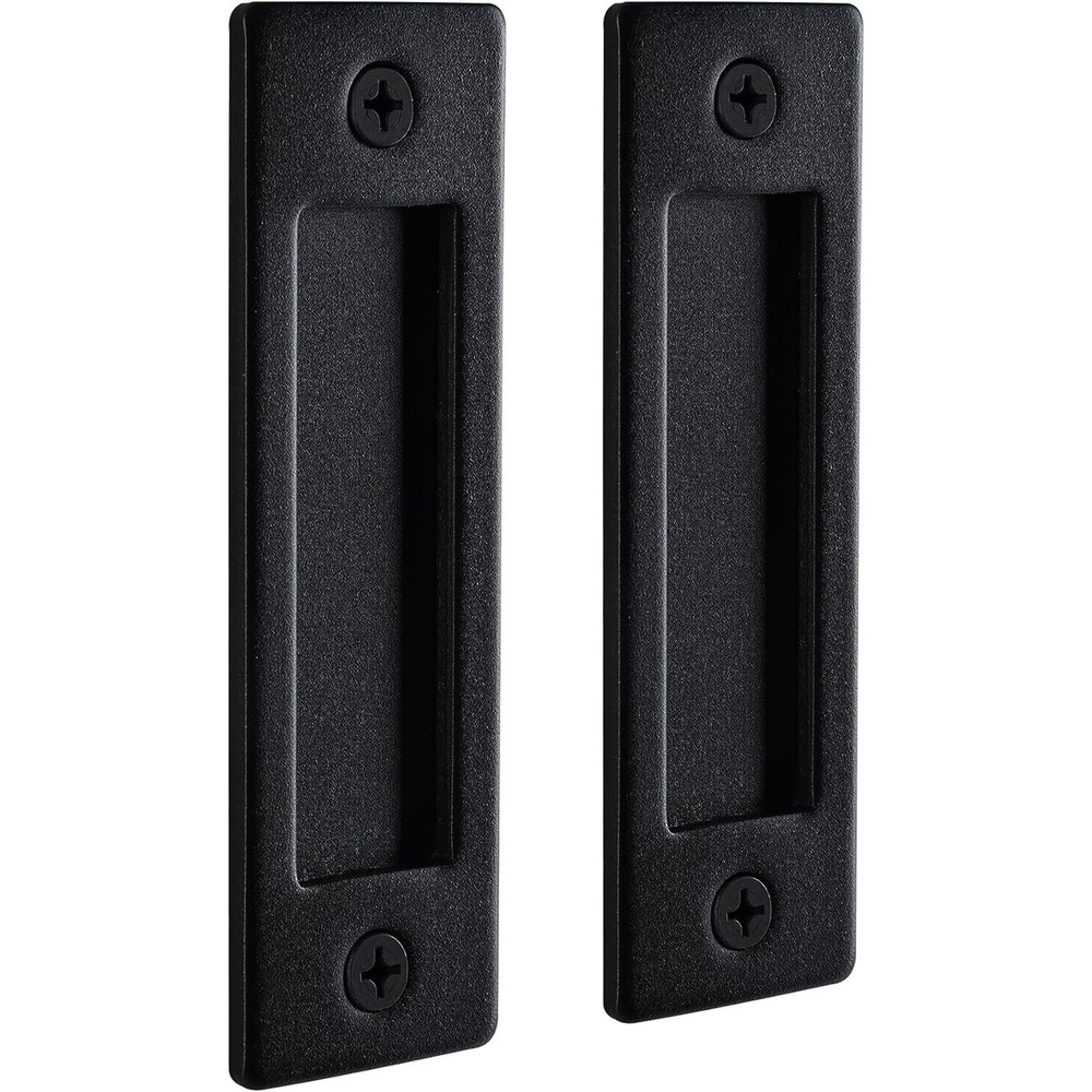 Matte Black Sliding Barn Door Handles Set Hardware Kit for Interior Doors