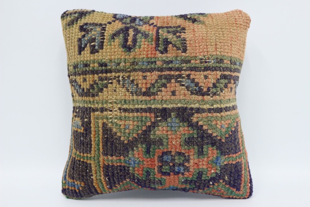Handmade Kilim Cushion, Boho Pillow Sham Cover, 12