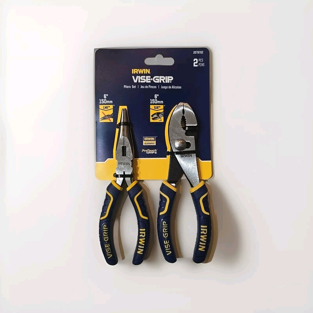 IRWIN VISE-GRIP Pliers Set, 2-Piece (2078702), Blue No Size,