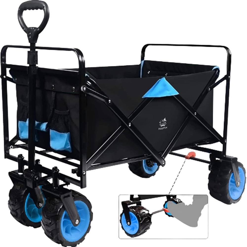 Collapsible Heavy Duty Beach Wagon Cart Outdoor Folding Utility Camping Garden