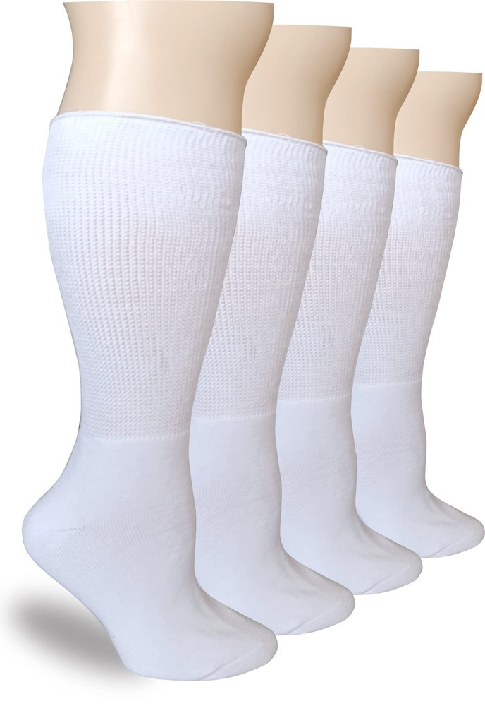 2 Pairs Extra Wide Bariatric Socks Non Binding Extra Wide Diabetic Socks For ...