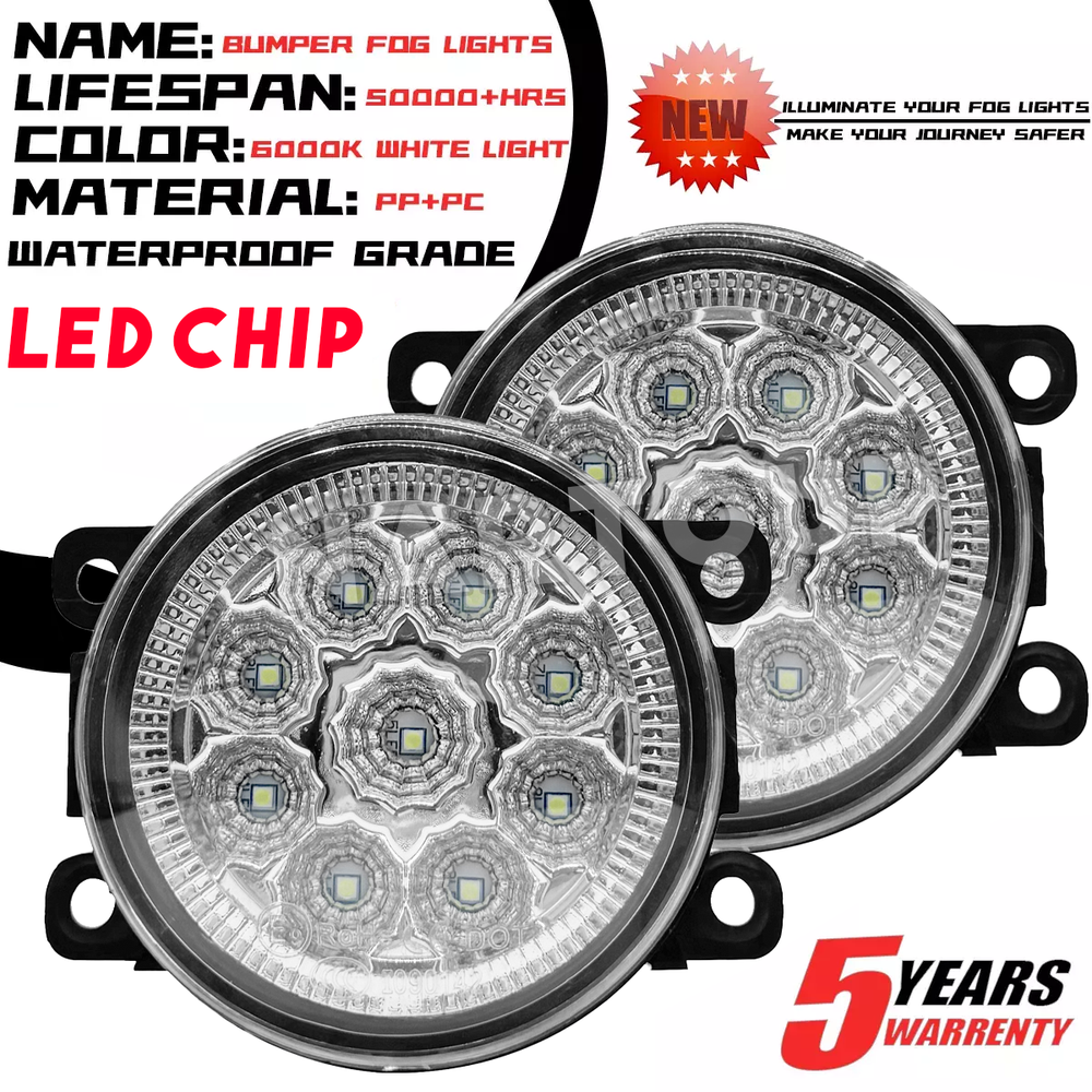 Nissan Pathfinder 2005-2012 LED Fog Light Pair Driver & Passenger Bumper Lamps