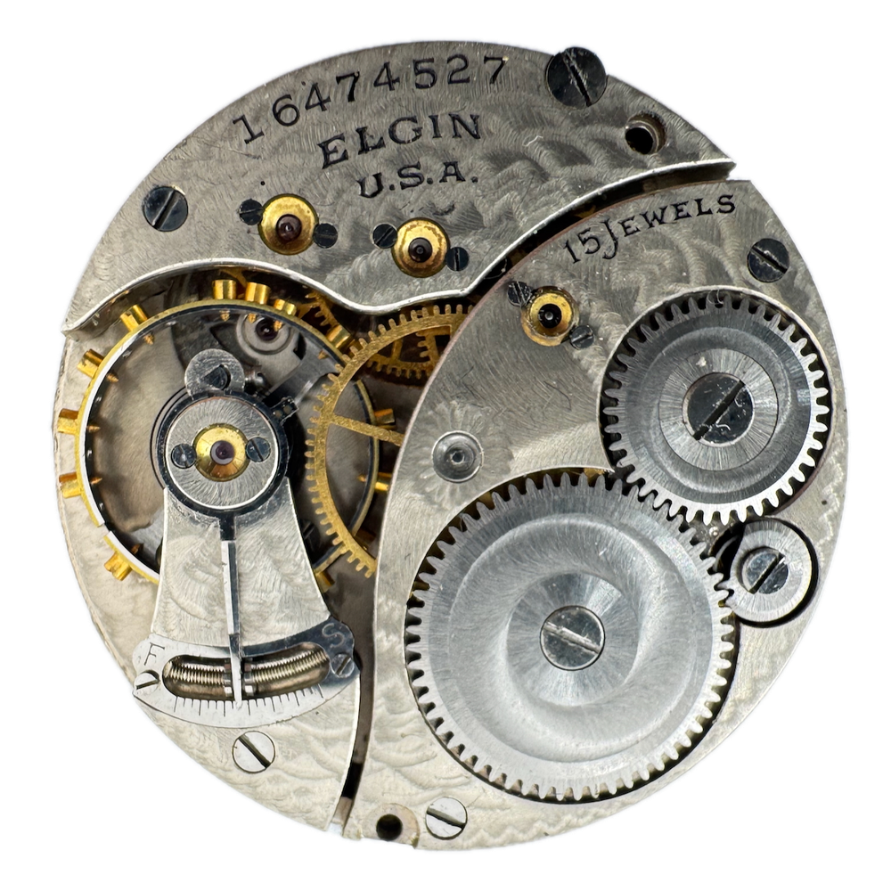 Antique 0s 1912 Elgin 15 Jewel Mechanical Hunter Pocket Watch Movement 354 USA
