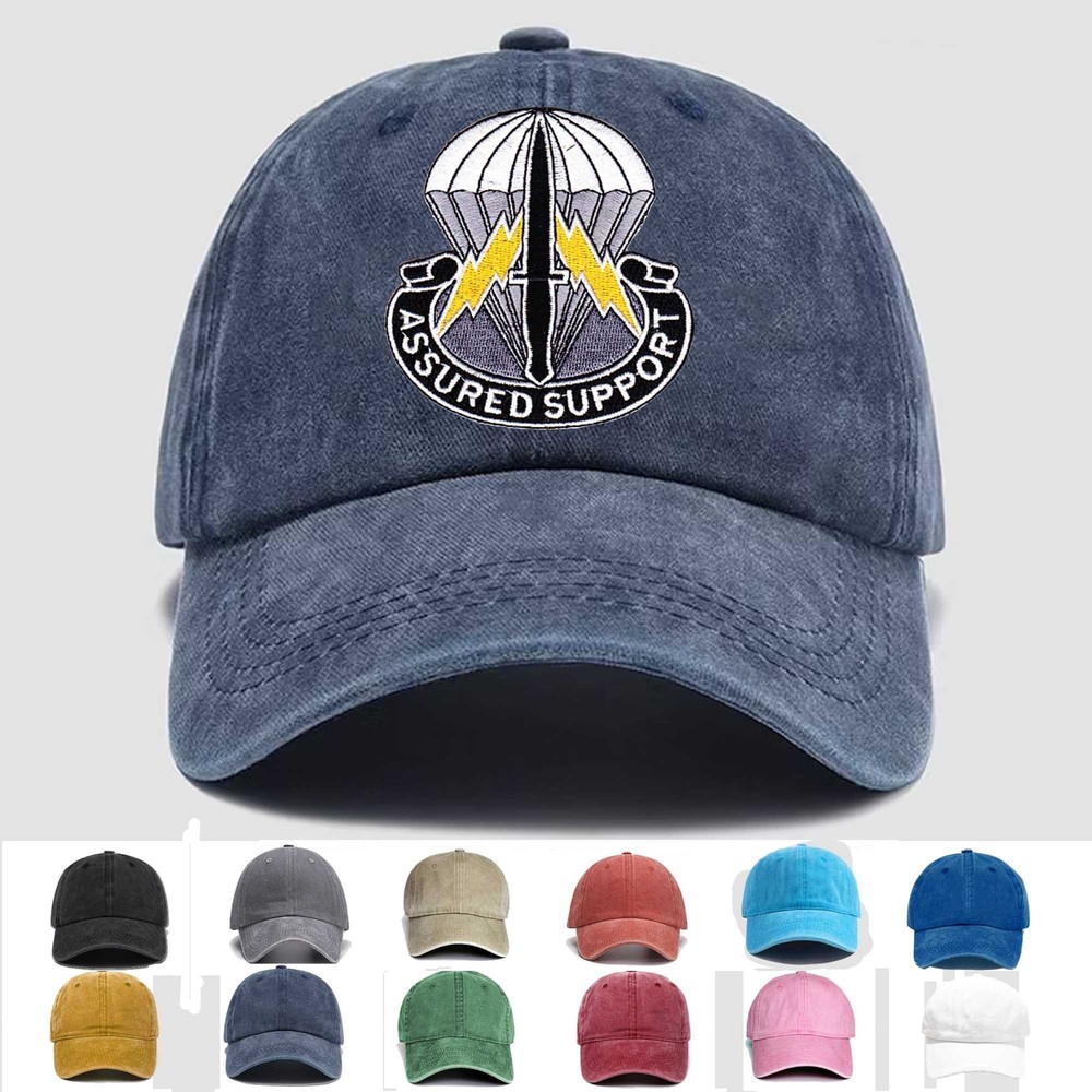 Custom Embroidered Hat Airborne SOC Central Support Operations, Veteran Cap