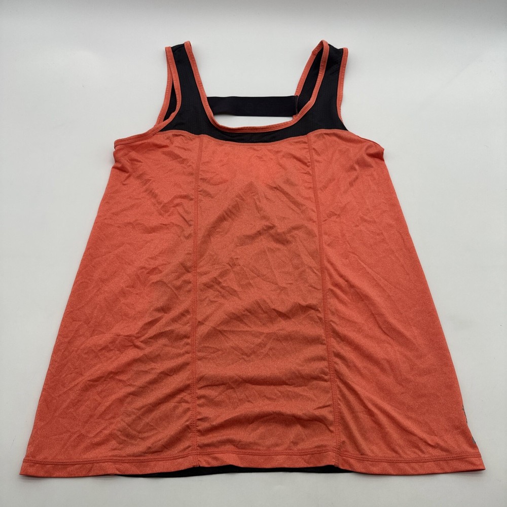 Reebok Tank Top Women Medium Orange Halter Running ..#20338