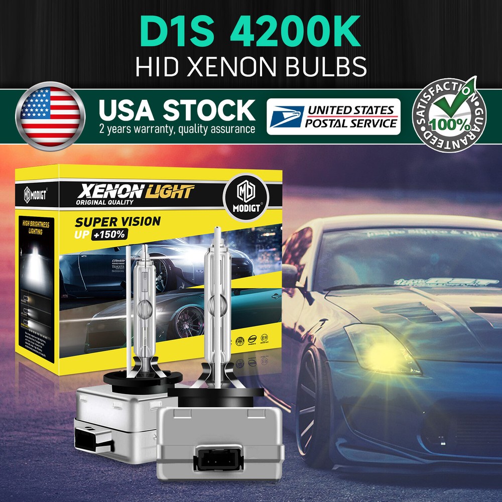 D1S HID Headlight Bulbs 35W 4200K Warm White HID Xenon Conversion Kit 2PCS