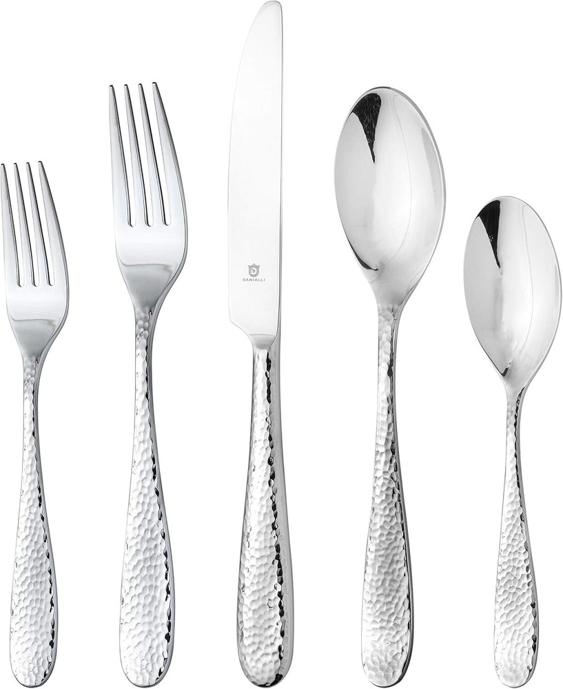 40 Piece Silverware Set For 8, 18 10 Stainless Steel Silverware Set, Modern