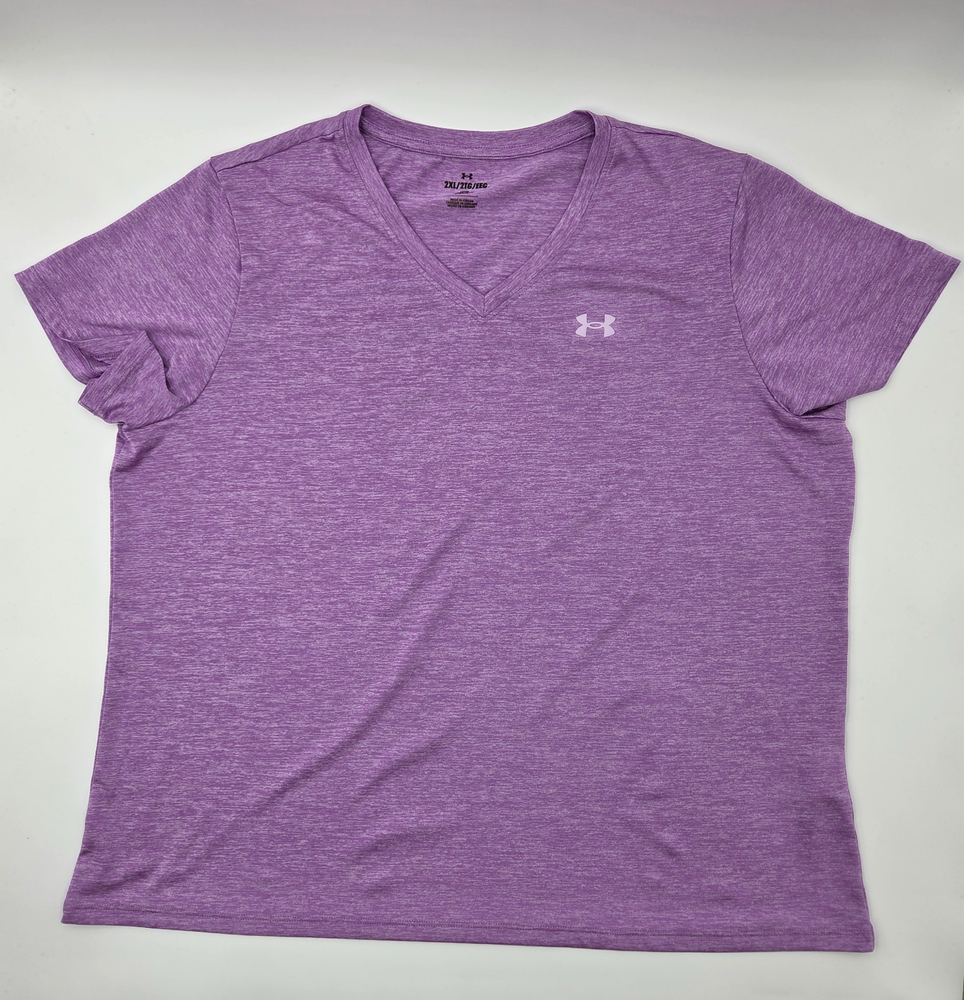 Under Armour, sports t-shirt, loose fit, purple, women's, size 2XL