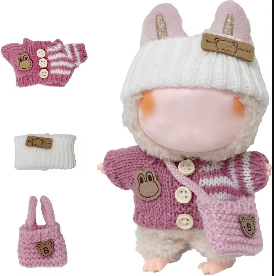 New doll accessories clothes shoes hats bags (fit labubu )