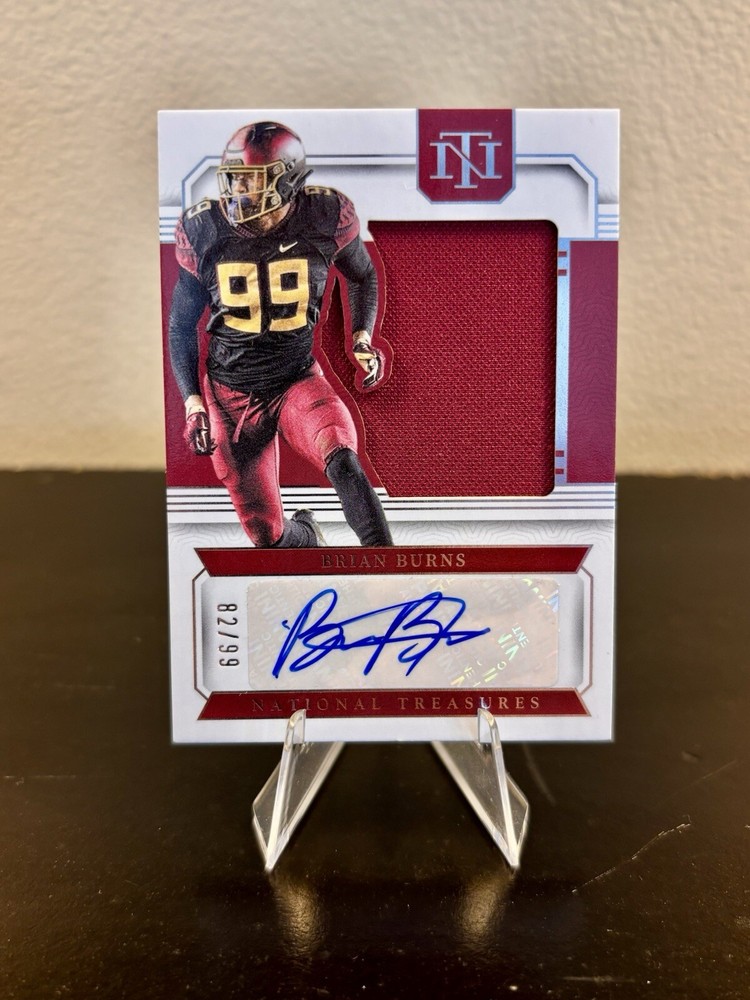 2024 Panini National Treasures Collegiate Brian Burns Silhouettes Signatures #SS-BBS 99 AU MEM
