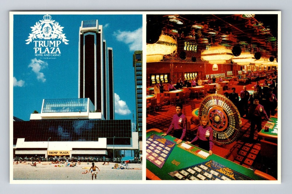 Atlantic City NJ-New Jersey, Trump Plaza Hotel and Casino, Vintage Postcard
