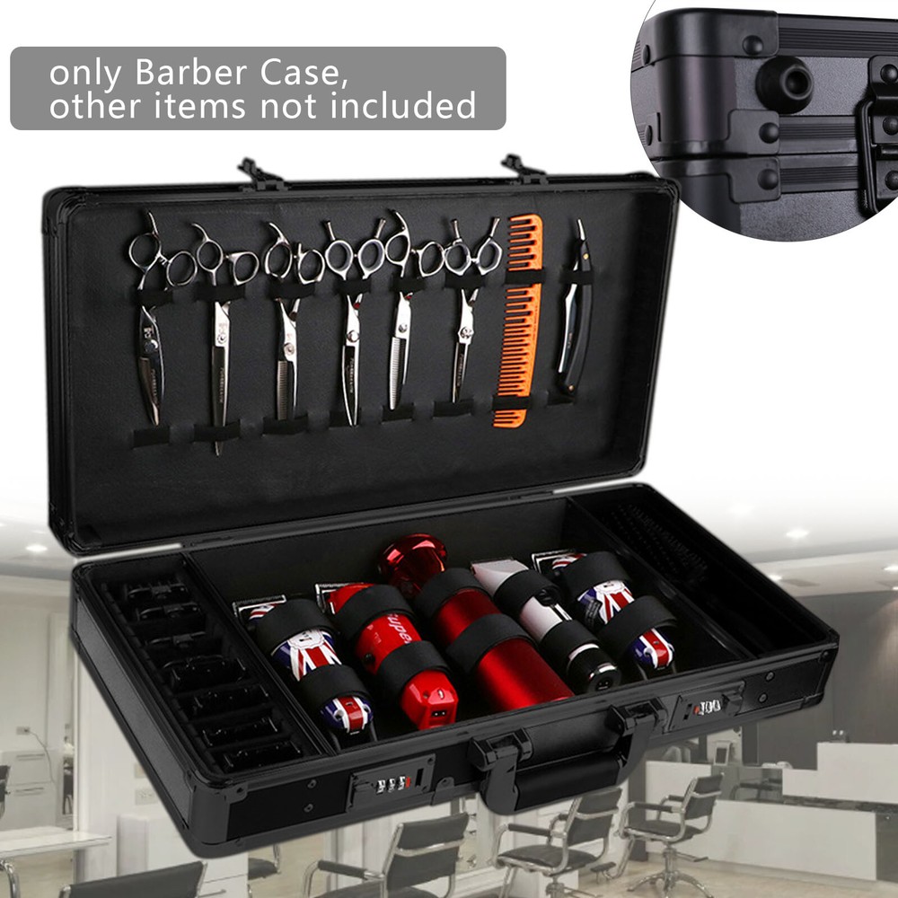 Barber Carrying Case Portable Salon Tools Bag Clipper Combs Scissors Storage