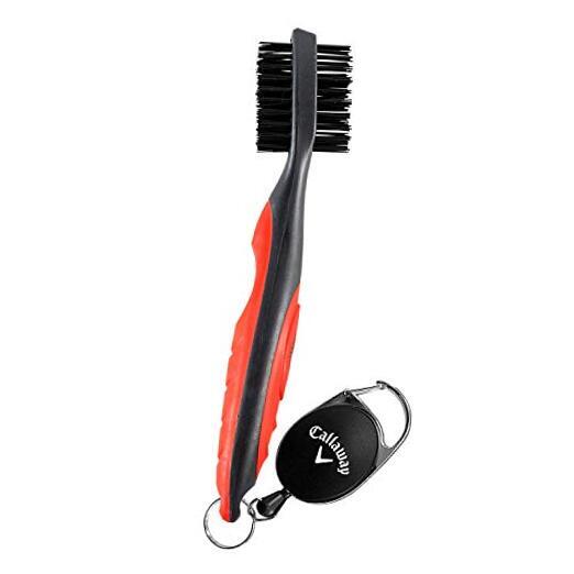 Premium Golf Club Brush for Golf Clubs and Golf Shoes with Retractable Cord
